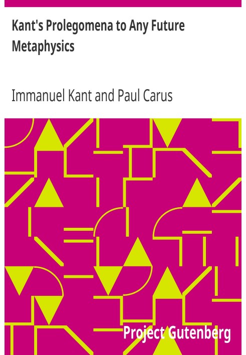 Book Kant's Prolegomena to Any Future Metaphysics