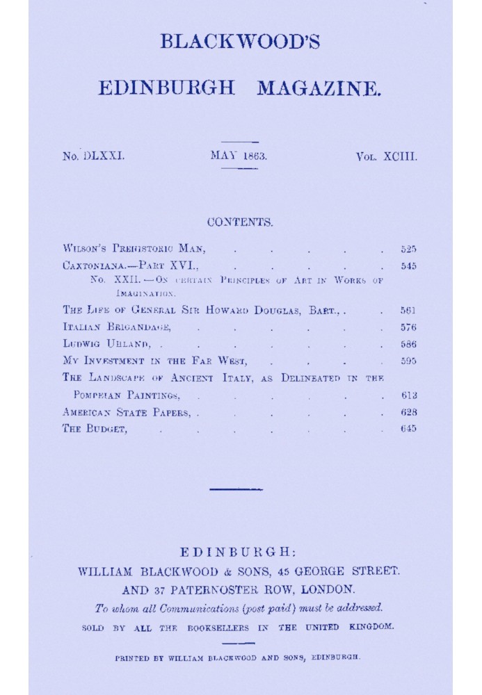 Book Blackwood's Edinburgh magazine, Vol. 93, No. 571, May, 1863