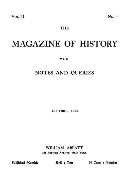 Книга Журнал історії з примітками і запитами, вип. II, № 4, жовтень 1905 р
