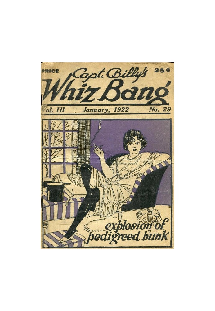 Book Captain Billy's Whiz Bang, Vol. 3, No. 29, January, 1922 America's Magazine of Wit, Humor and Filosophy