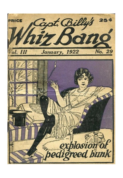Book Captain Billy's Whiz Bang, Vol. 3, No. 29, January, 1922 America's Magazine of Wit, Humor and Filosophy