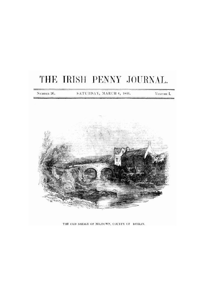 Book The Irish Penny Journal, Vol. 1 No. 36, March 6, 1841