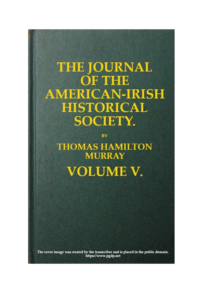 Book The Journal of the American-Irish Historical Society (Vol. V)