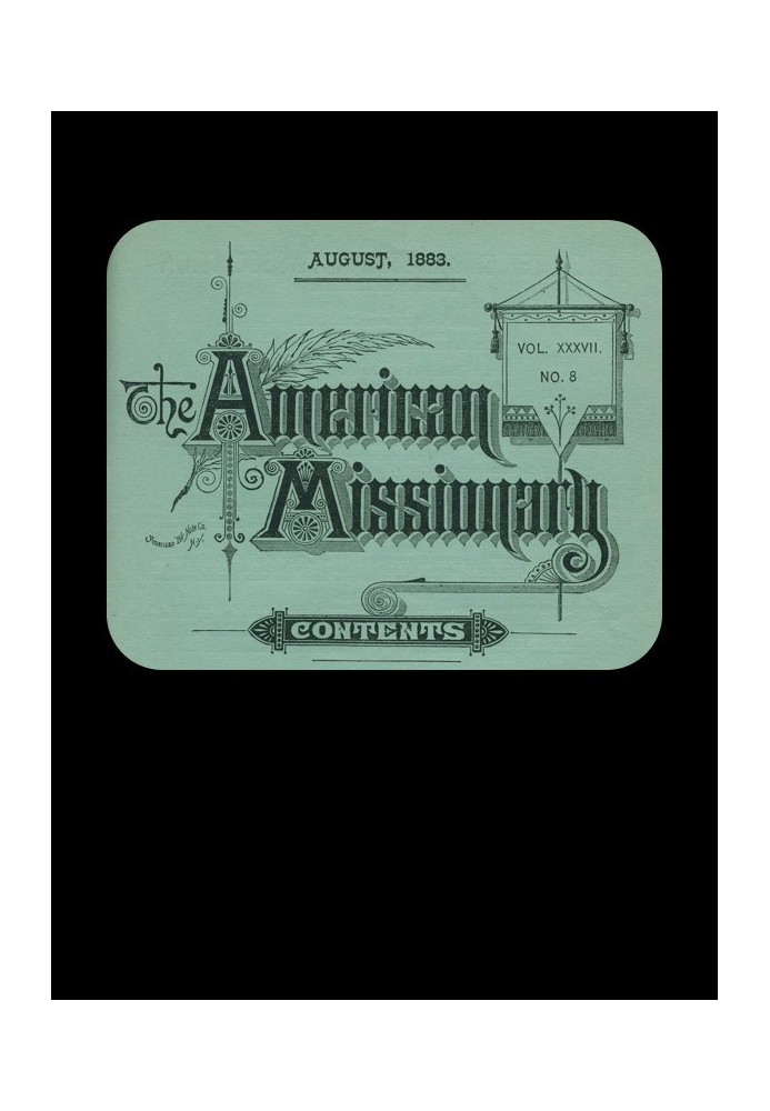 Book The American Missionary — Volume 37, No. 8, August, 1883