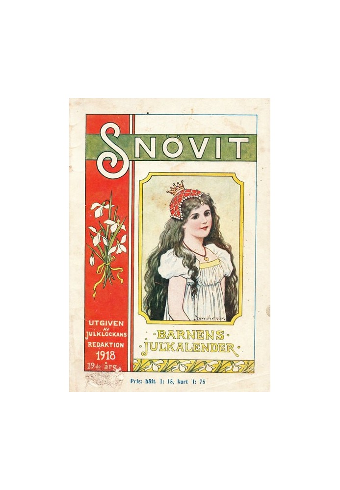 Book Snow White Children's Christmas Calendar 1918 Illustrated reading from the world of reality and fairy tales