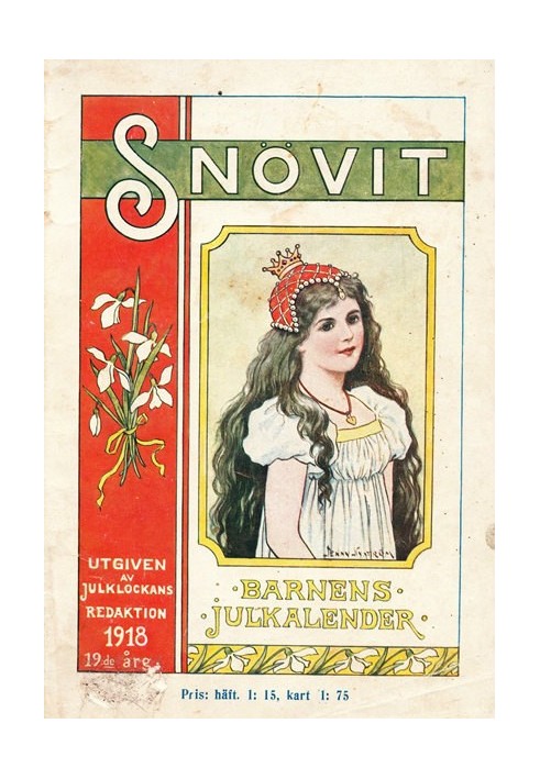 Book Snow White Children's Christmas Calendar 1918 Illustrated reading from the world of reality and fairy tales