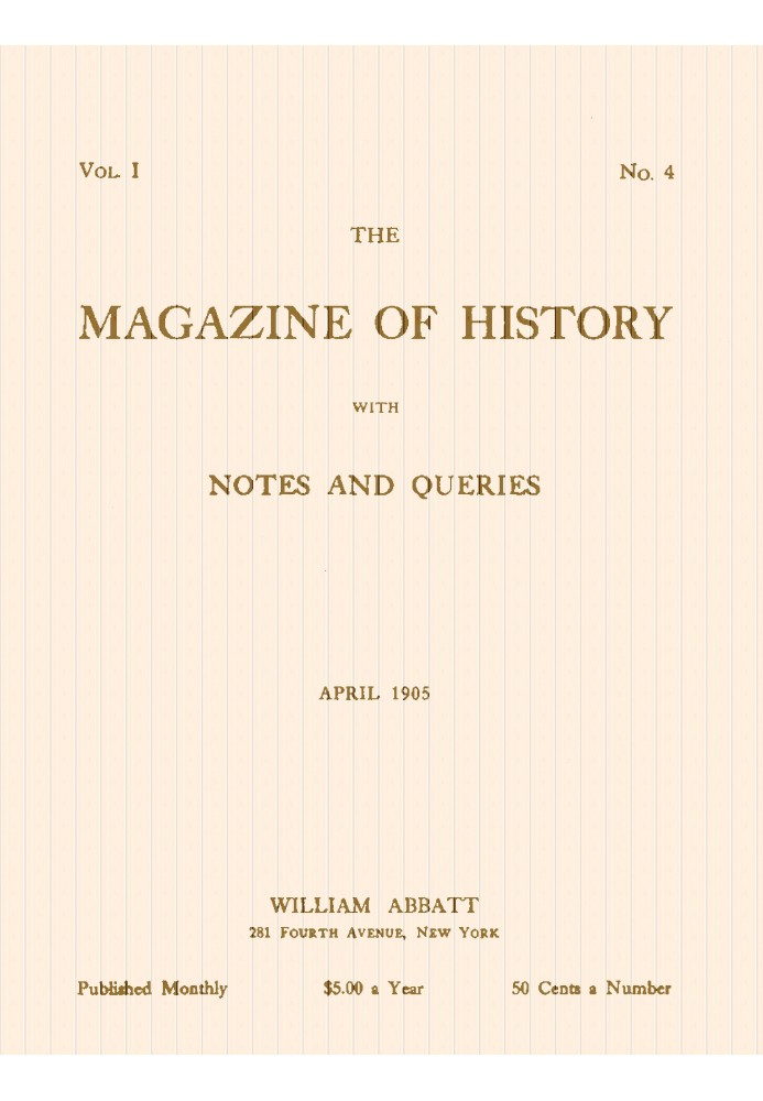 Книга Журнал истории с заметками и запросами, Vol. I, № 4, апрель 1905 г.